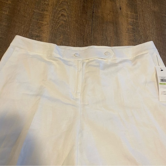 NWT Calvin Klein White Linen Pants Size 18W - Picture 2 of 11